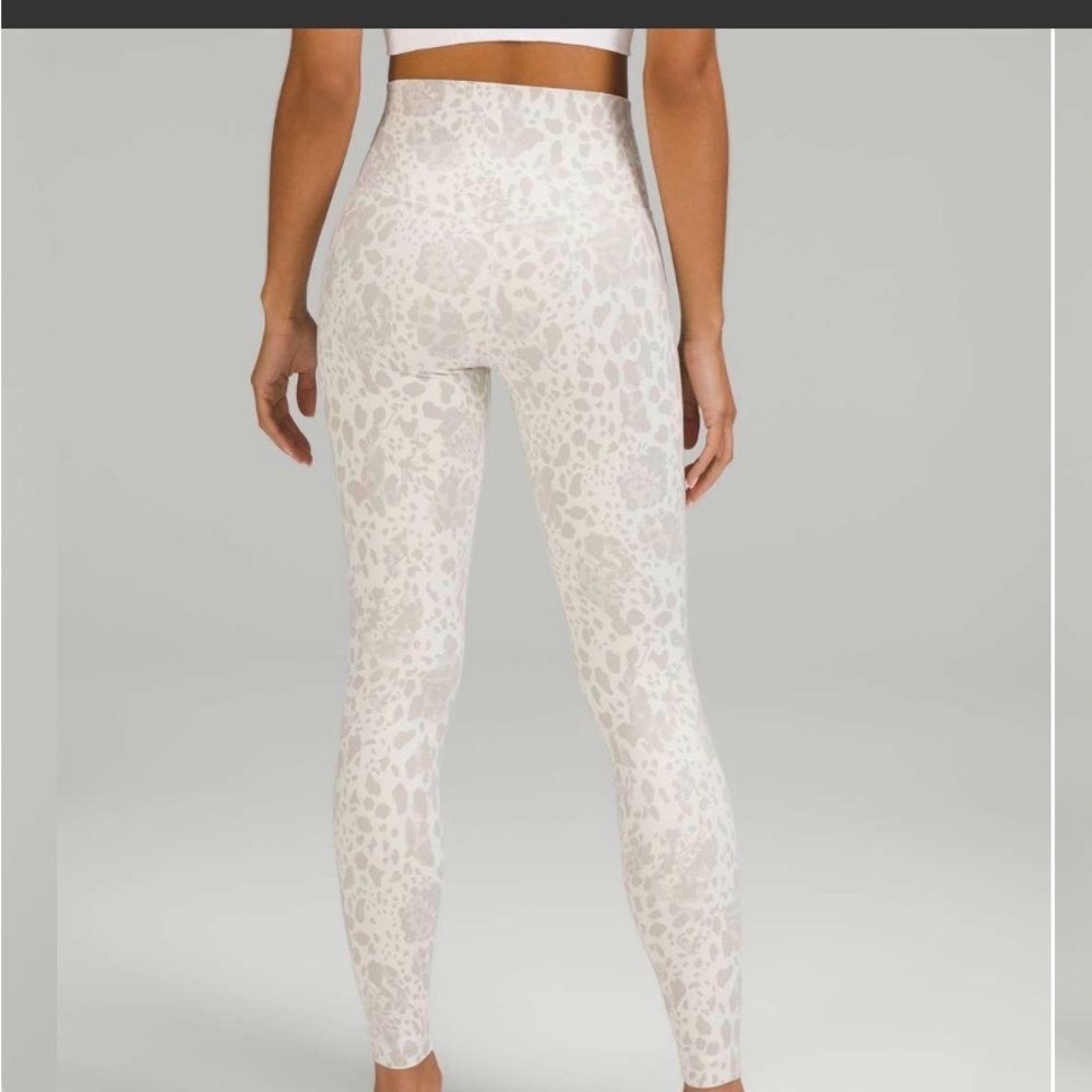 lululemon athletica White Leopard Print Leggings